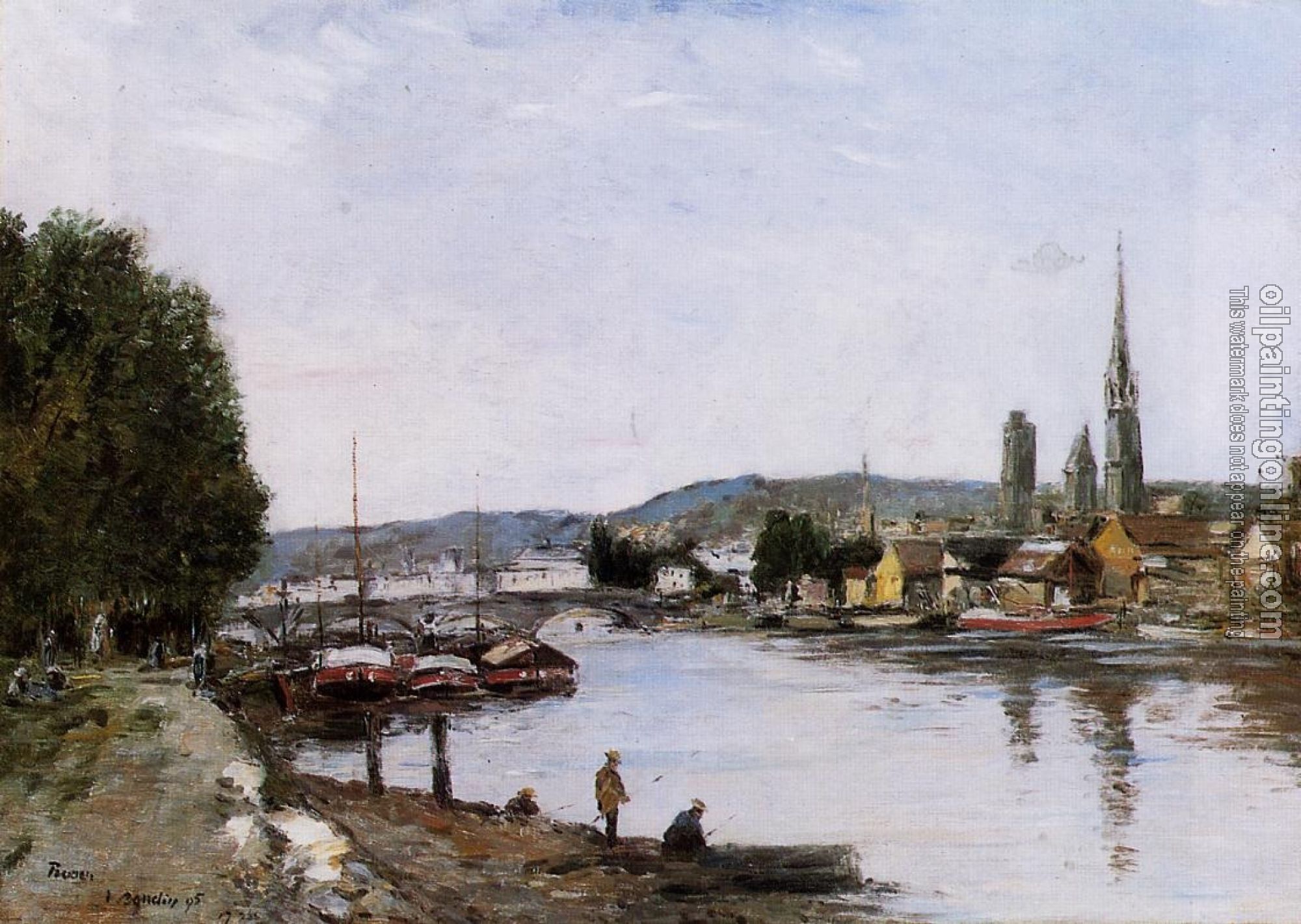 Boudin, Eugene - Rouen, View from the Queen's Way